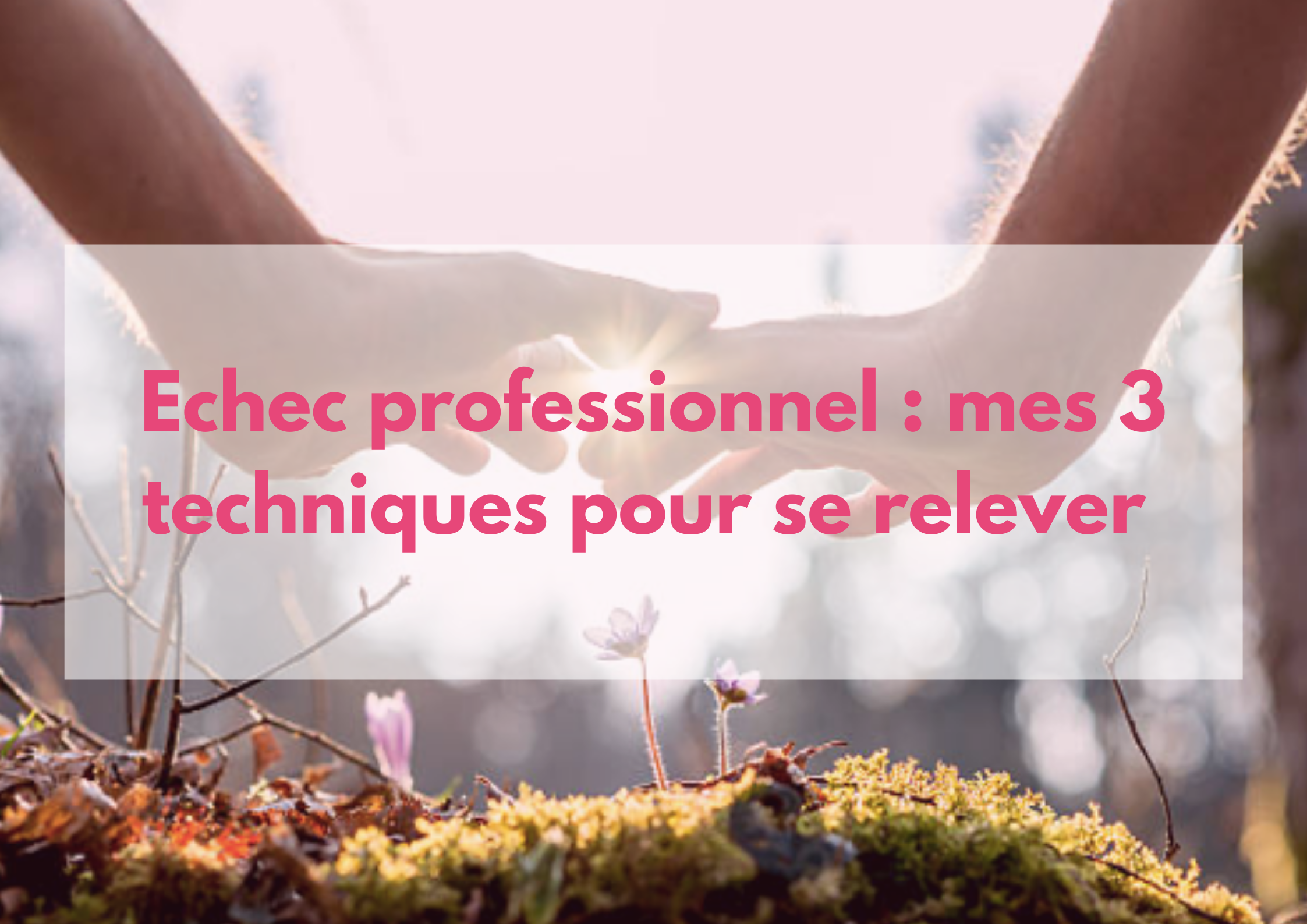 You are currently viewing Echec professionnel : mes 3 techniques favorites pour se relever